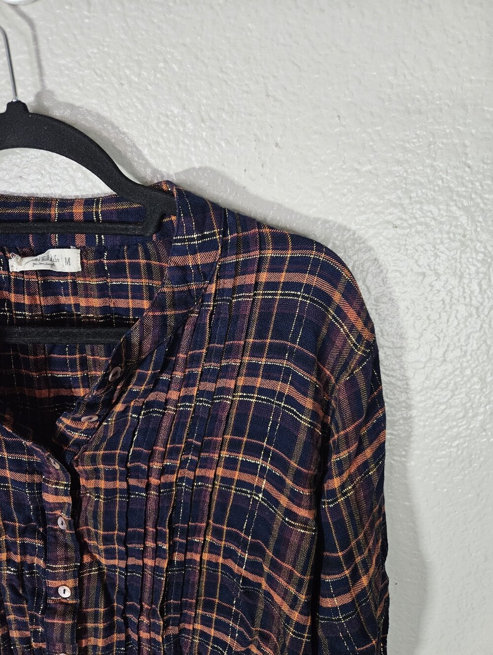 Natural Life Plaid Flannel Size M - Picture 4 of 11
